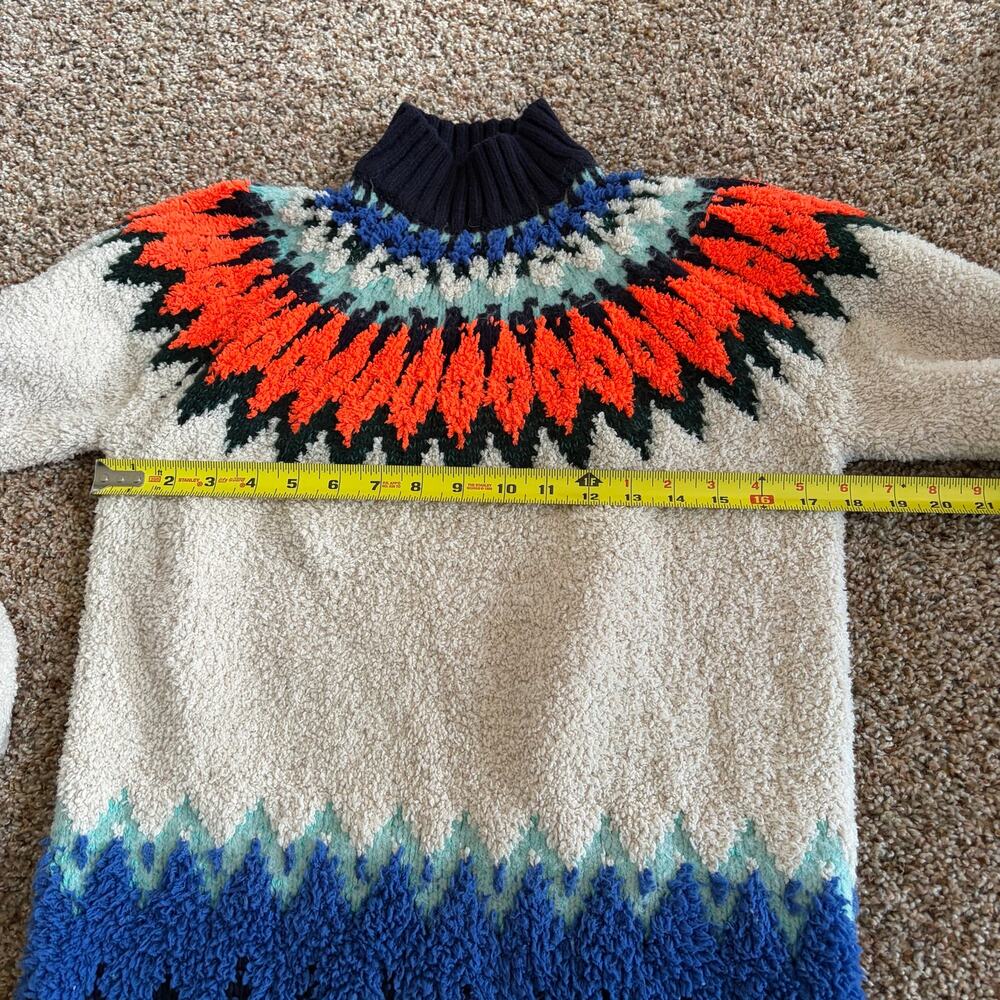 Anthropologie Pilcro Women’s Fair Isle Mockneck Pullover Sweater Nordic XS - Picture 2 of 8
